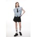 Semi-pleated skirt